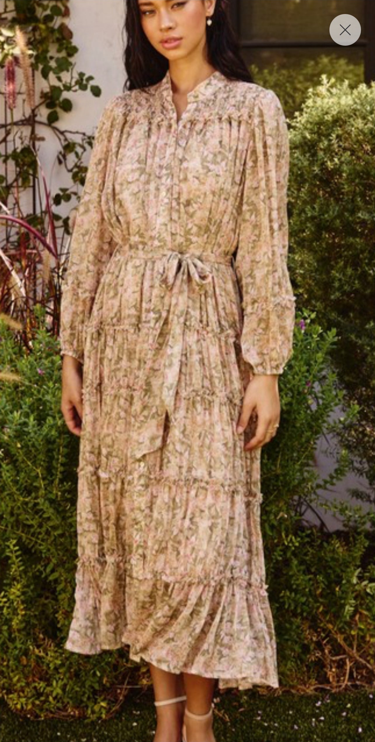 Chiffon Ruffled Maxi Dress