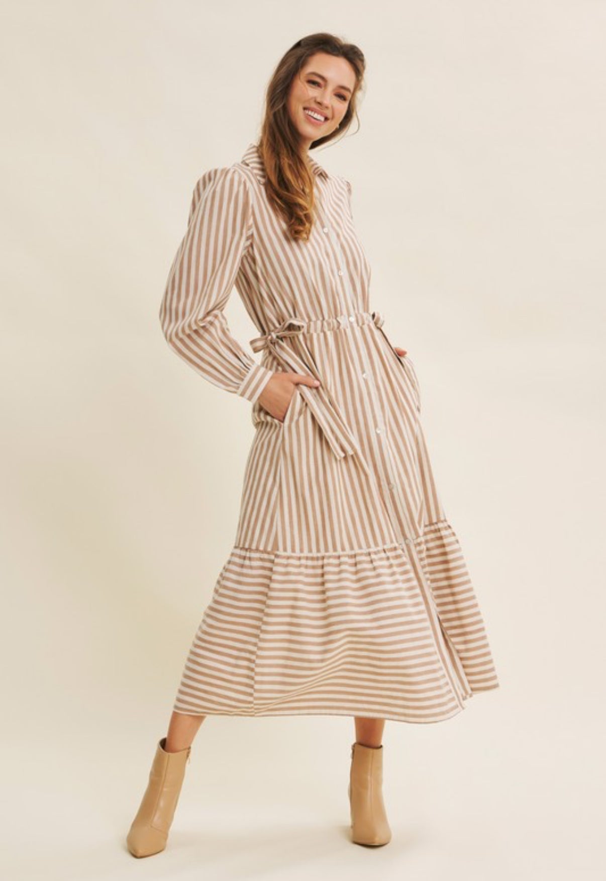 Cotton Button Down Maxi Dress