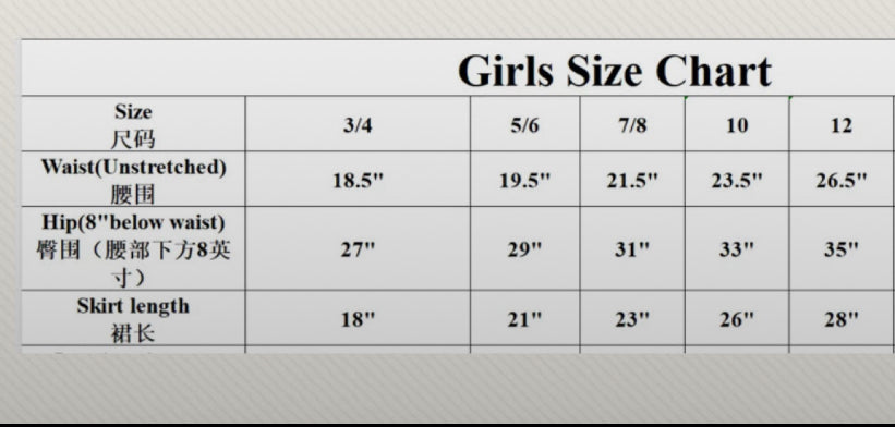 Girls Sport Skirts
