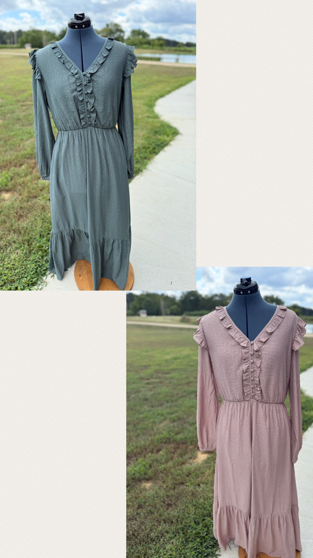 Textured Button Down Maxi Dress